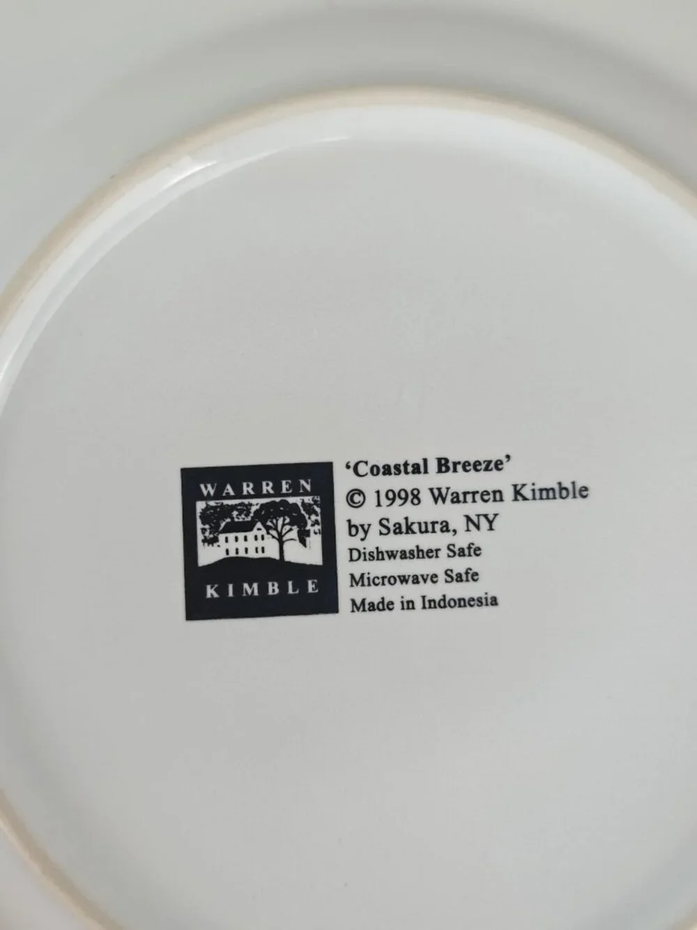Warren Kimble Coastal Breeze Salad Dessert Plates Set Of 4 1998 Sakura Nautical